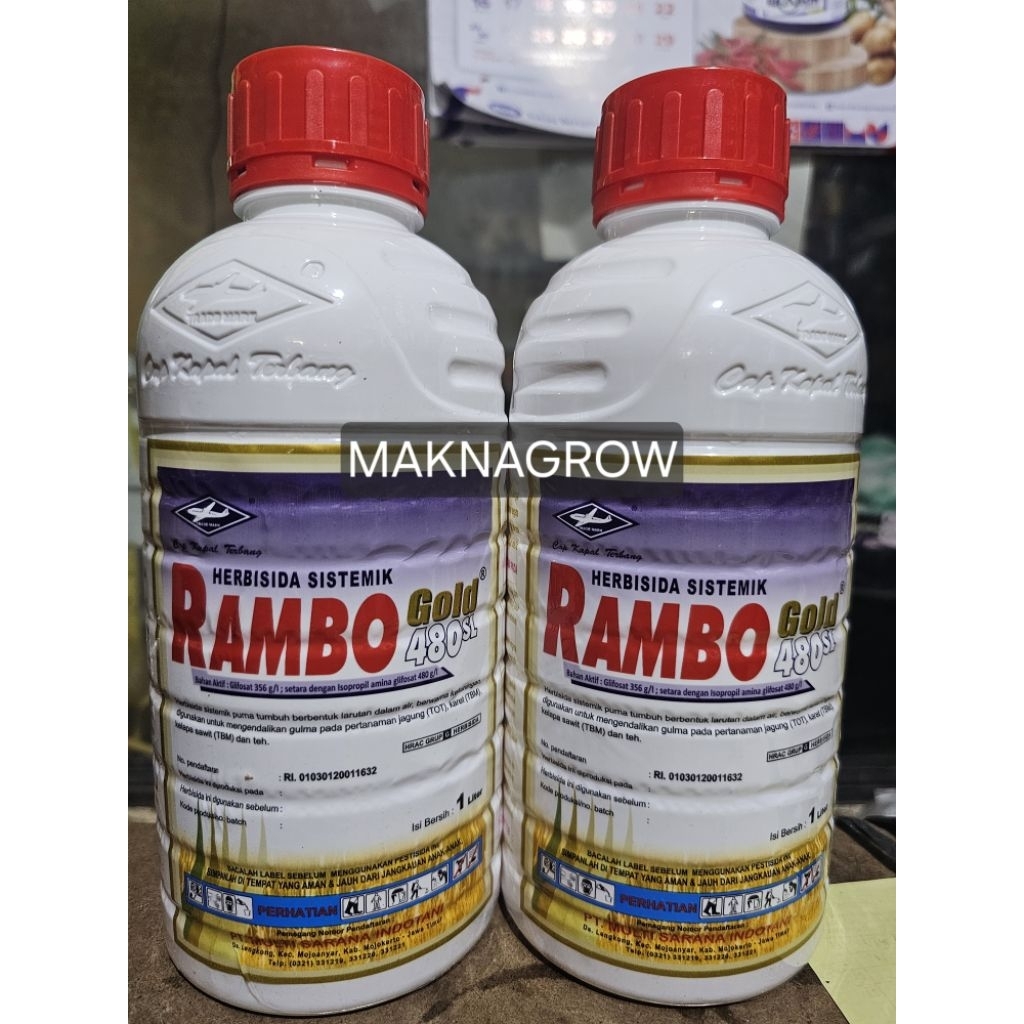 Racun rumput HERBISIDA RAMBO GOLD 480 SL 1liter