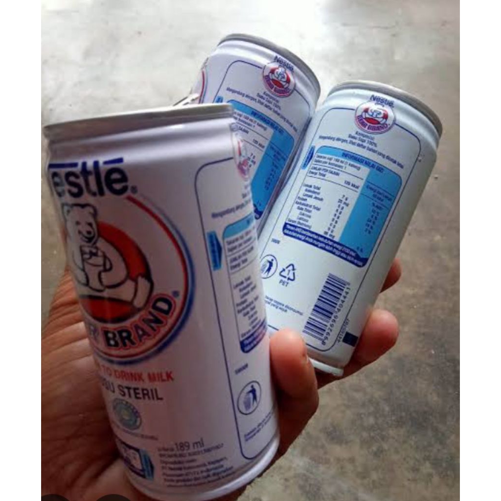 kaleng susu beruang bekas untuk kerajinan tangan isi 6 pcs termurah