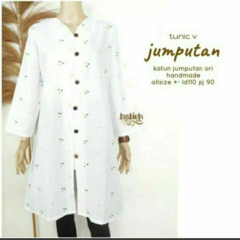 Tunik V Jumputan Batik Solo Tunik Batik Wanita