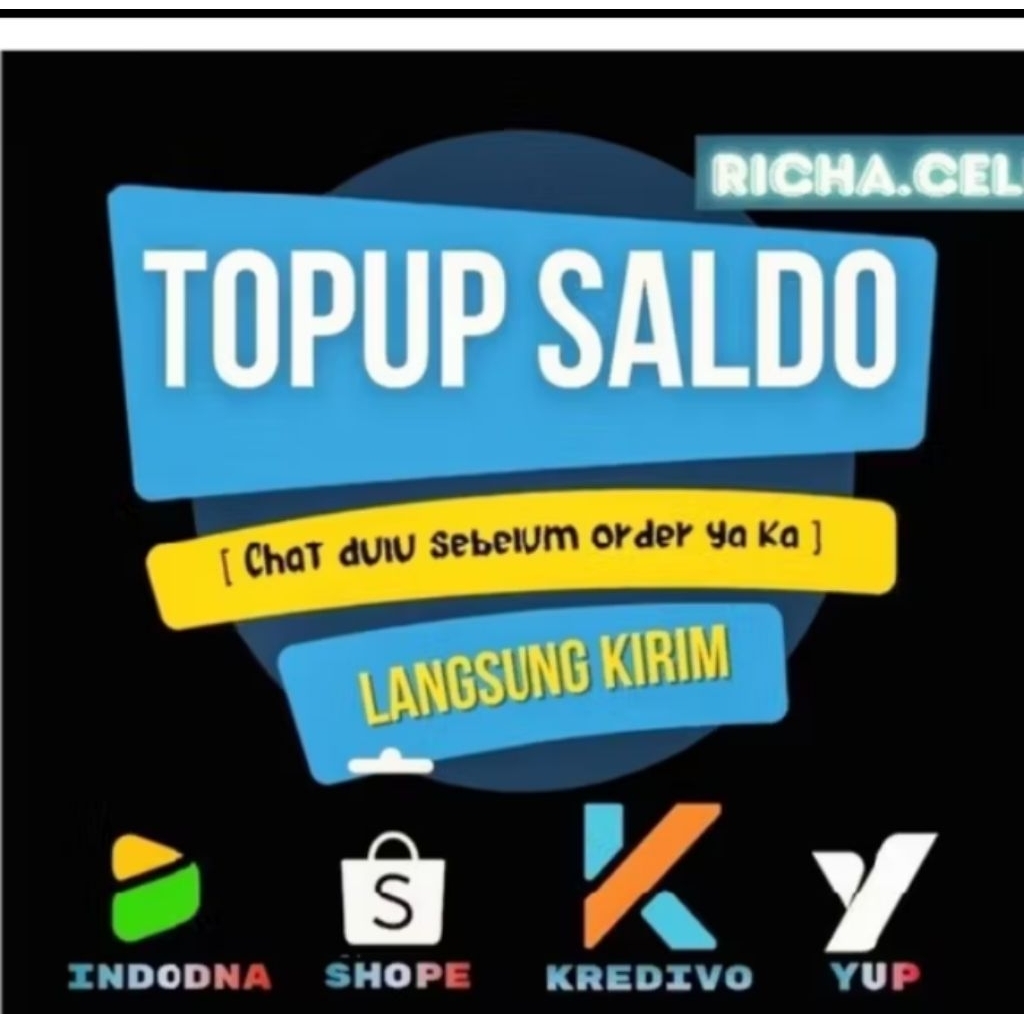 TERPERCAYA TOP SALDO UP KREDIVO DLL SALDO/ PULSA TRANSFER 1000K-30JT KE