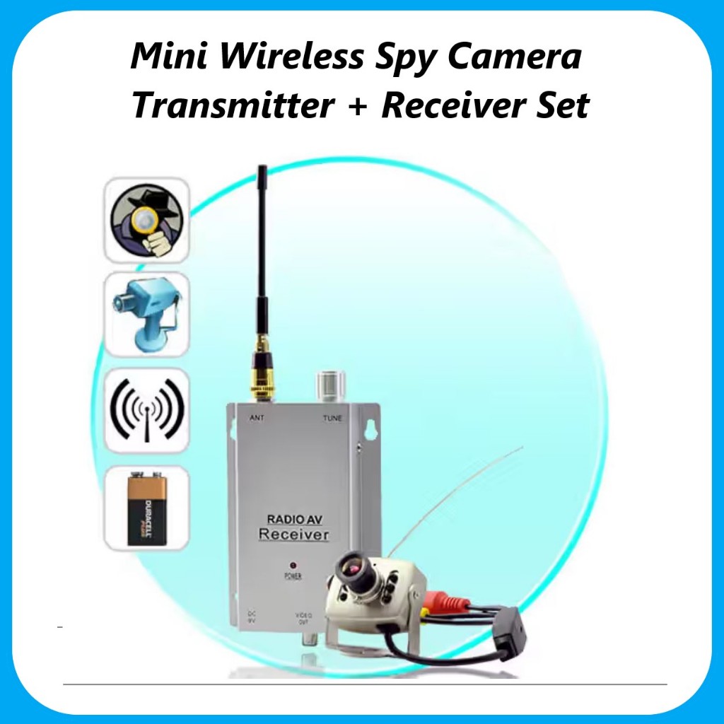 S-NET Kamera cctv wireless - Mini Wireless Spy Camera Transmitter + Receiver Set