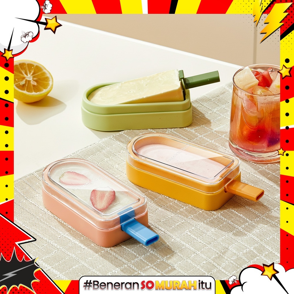 Cetakan Es Krim Stik Bahan Silikon Alas Pencetak Es Popsicle BPA Free Mold Silicone Food Grade
