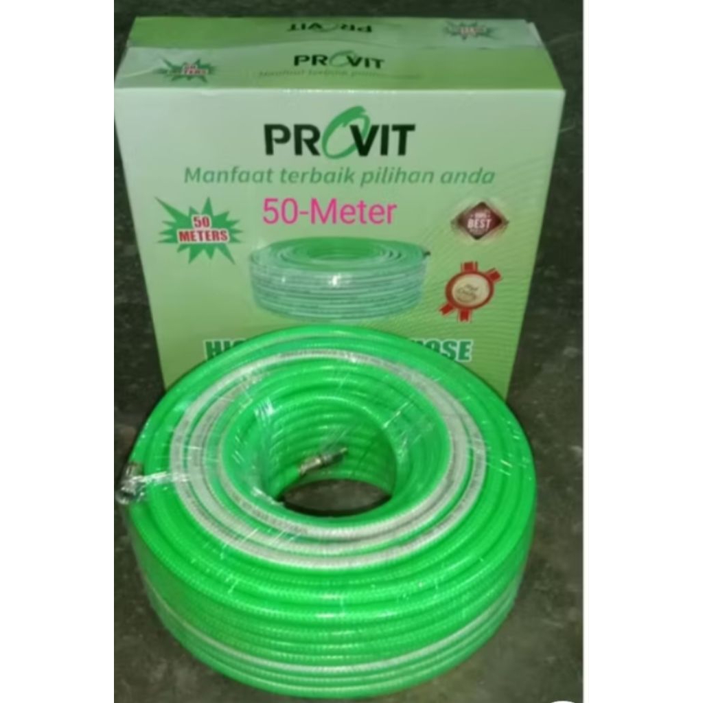 Selang Sprayer/ Selang Angin Kompresor/ Selang Air Stim Serat 50-Meter