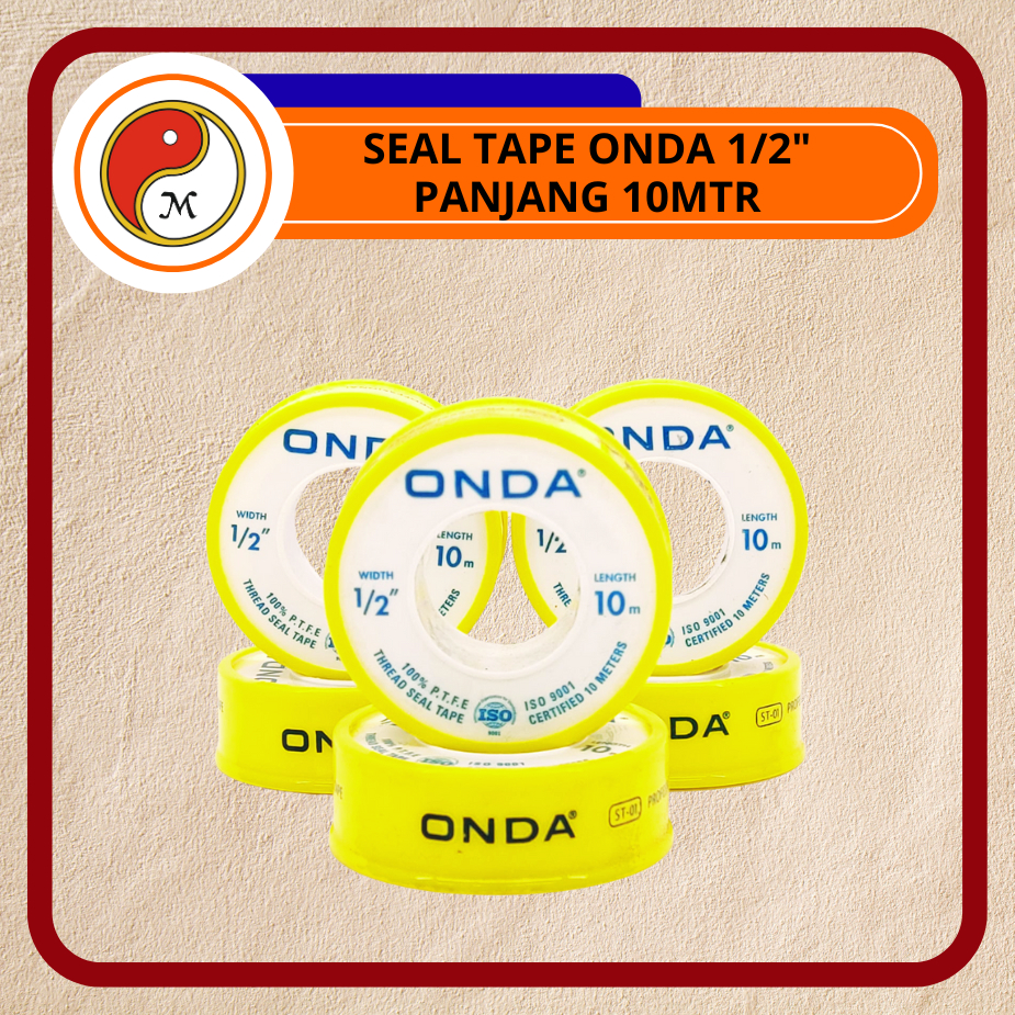 Seal Tape ONDA 1/2 Inch 10 Meter | Teflon Tape Pipa Air Gas Anti Bocor Original