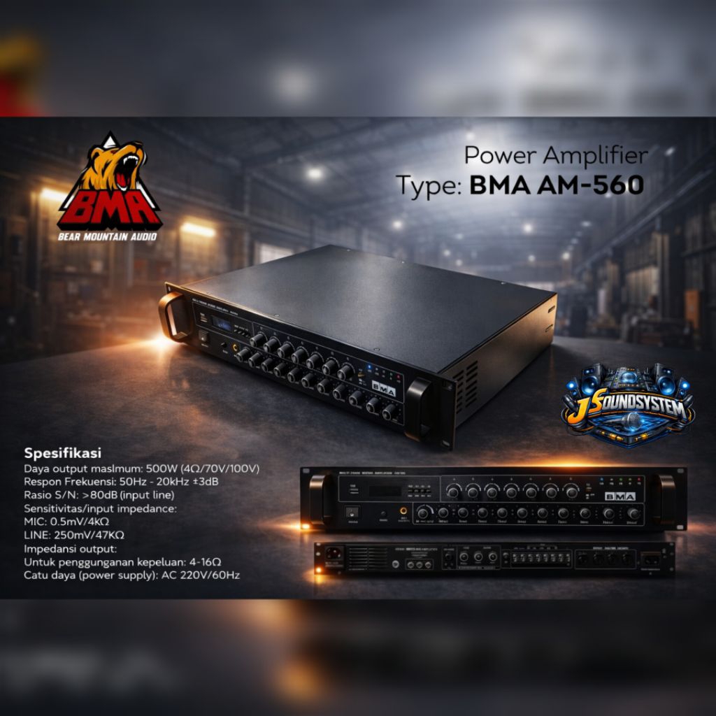 POWER AMPLIFIER BMA / BMA AM - 560 / POWER AMPLIFIER AM - 560