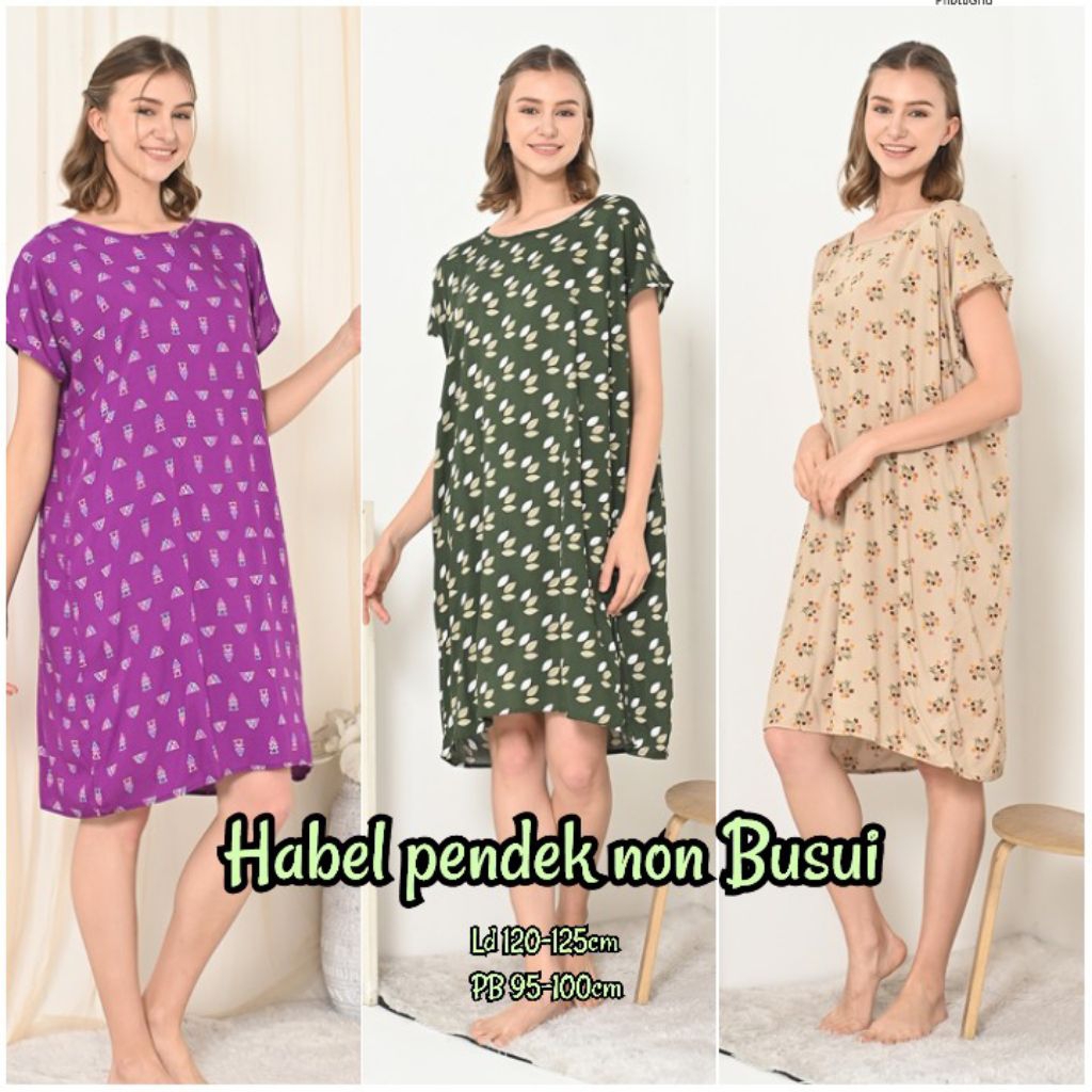 Daster Rayon Habel/CSL  PENDEK SELUTUT Non Busui