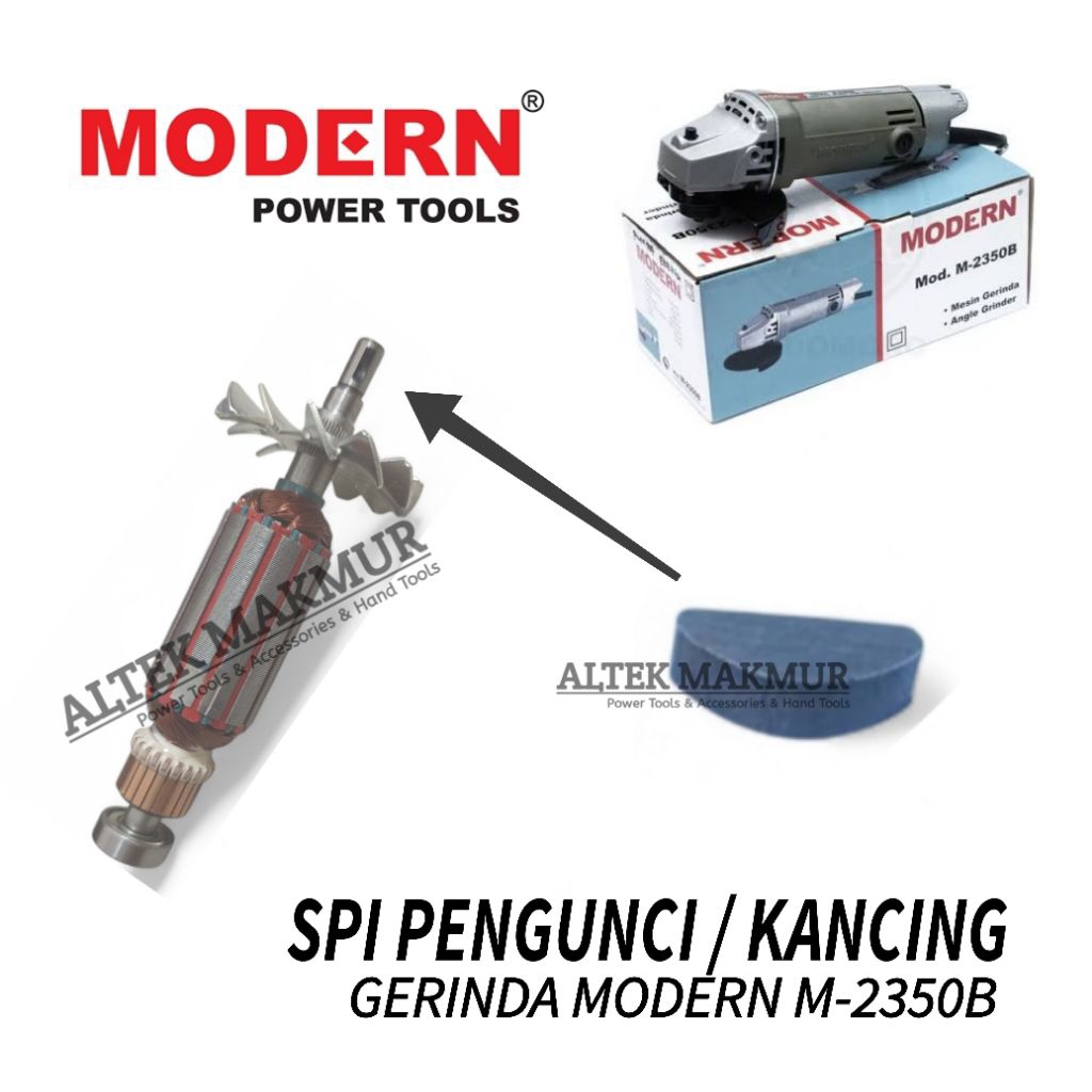 SPAREPART SPI PENGUNCI KANCING GEAR MESIN GERINDA MODERN M-2350B / PENGGANJAL SEPI BULAN KANCINGAN G