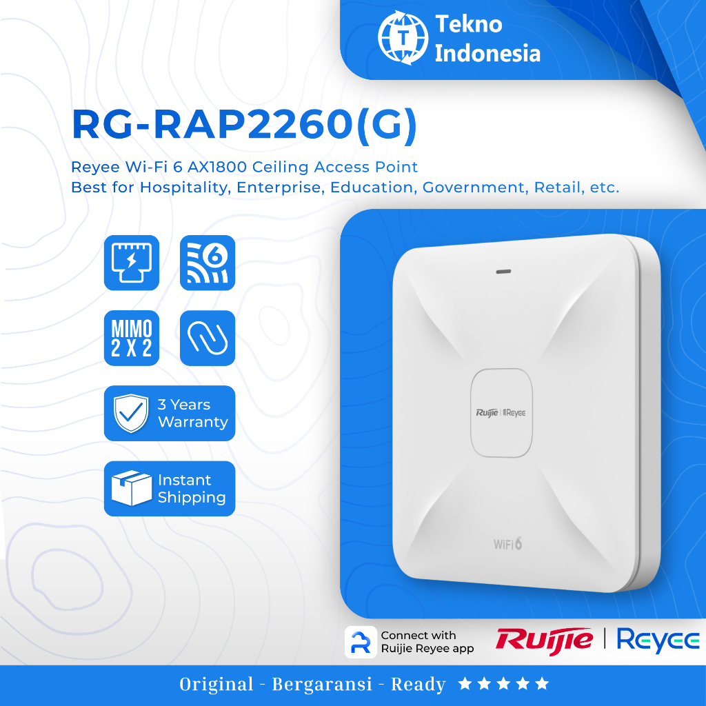Ruijie Reyee RAP2200E WiFi 5 RG-RAP2260(G) Wifi 6 AX3000 Ceiling Mount Access Point RG-RAP2266