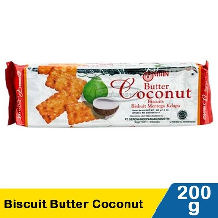 Cemilan Biskuit Nissin Biscuit Butter Coconut 200 Gram Makanan Ringan Kue Kering Rasa Kelapa