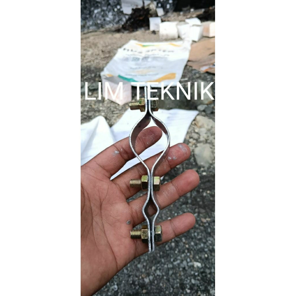 Clamp HDPE  / klem kabel tiang pln fiber optik wifi / aksesoris tiang