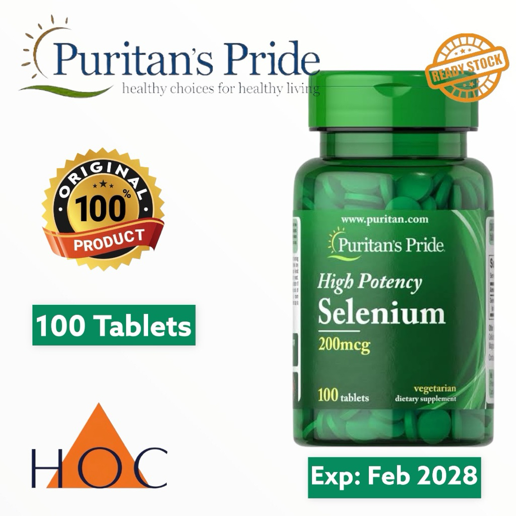 PURITAN PRIDE Selenium 200mcg - 100 Tablets Puritan's Pride USA