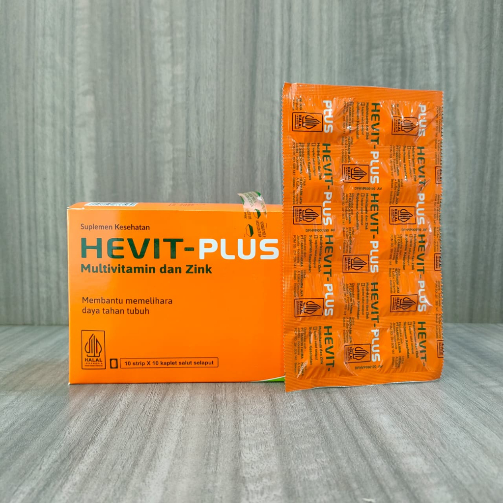 Hevit-Plus 10 Tablet/Strip Suplemen Multivitamin+Zinc