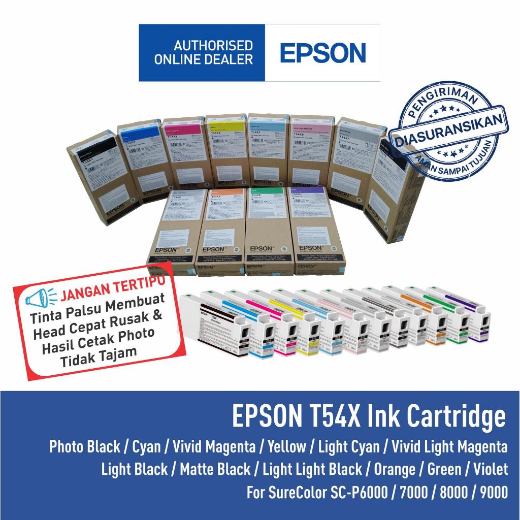 TINTA CATRIDGE EPSON SureColor SC-P6000 P6000 P7000 T824 T54X ORIGINAL - T54X9 LIGHT LIGHT BLACK