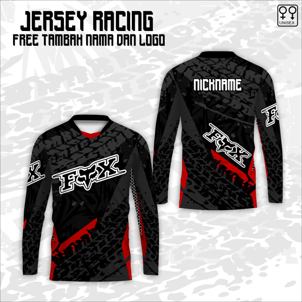 Jersey rancing balap kaos baju motor trail free custom lengan panjang