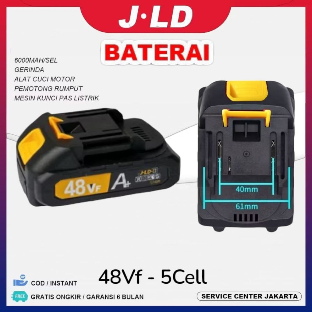 JLD Baterai 48 Volt Lithium Li-ion Baterai Cadangan untuk Mesin impact Bor Cordless Gerinda Potong R