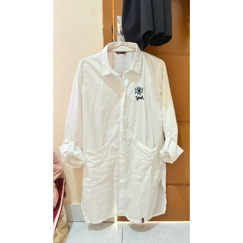 kemeja putih tunik brand ako+admin