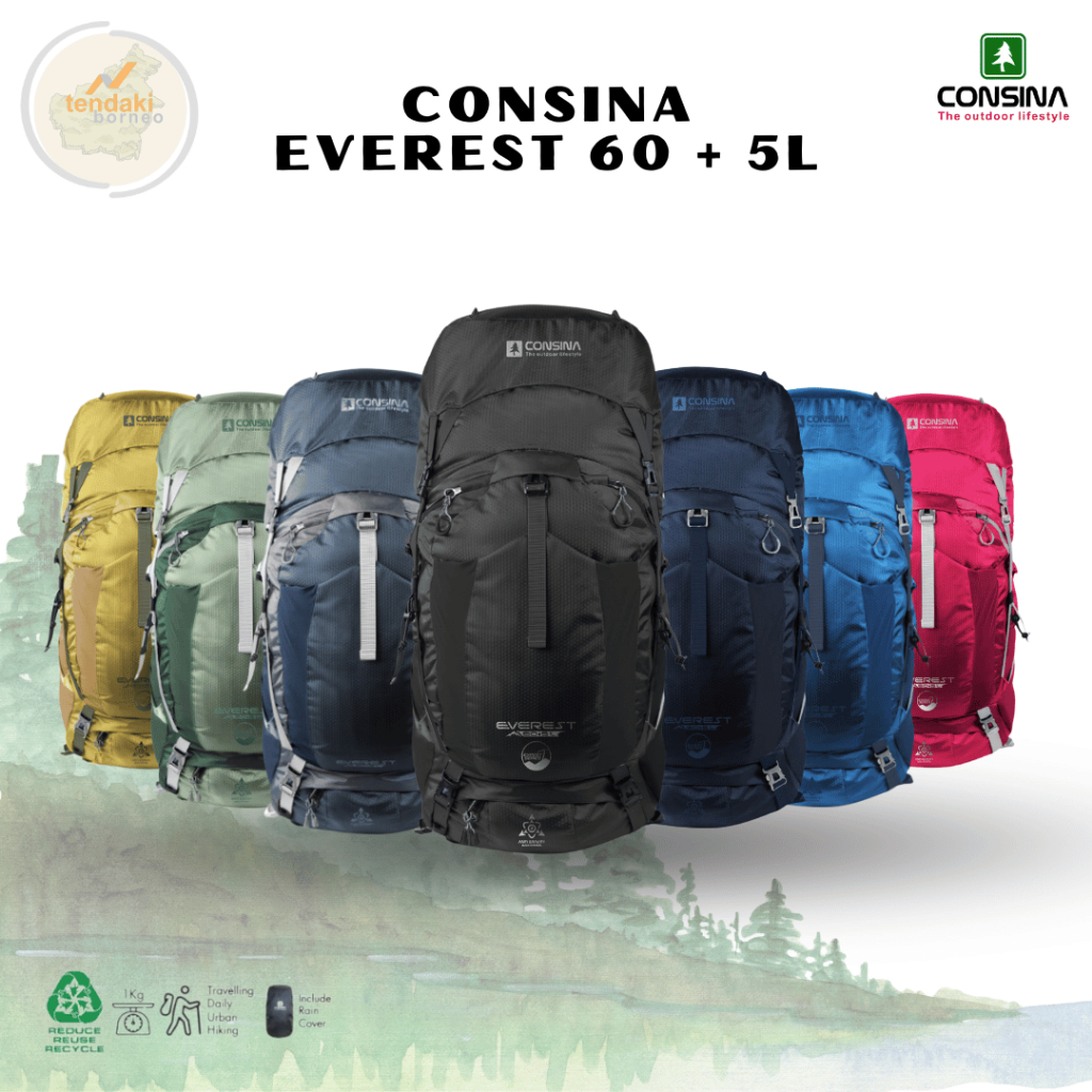 Consina Everest 60+5L Expert Generasi 3 Batch 3 Tas Gunung Tas Carrier Consina CONSINA EVEREST 60+5L