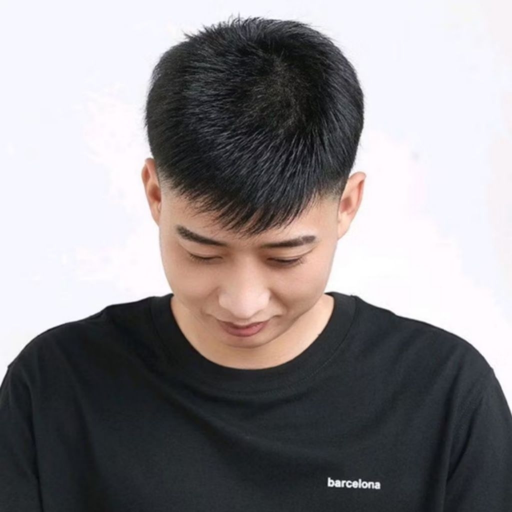 Toupee Pendek Pria/Toupee/Rambut Palsu Tutup Botak Pria