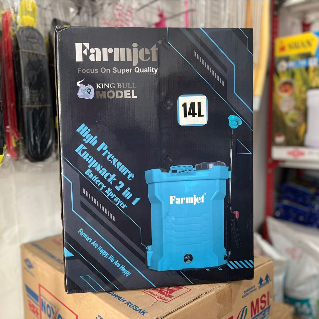 Sprayer FARMJET Elektrik 14 Liter / Alat Semprot Hama Elektrik FARMJET 14 Liter