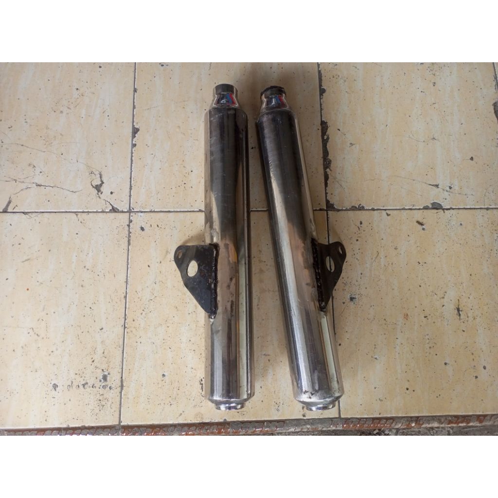 Knalpot Twin Harley Davidson second original l