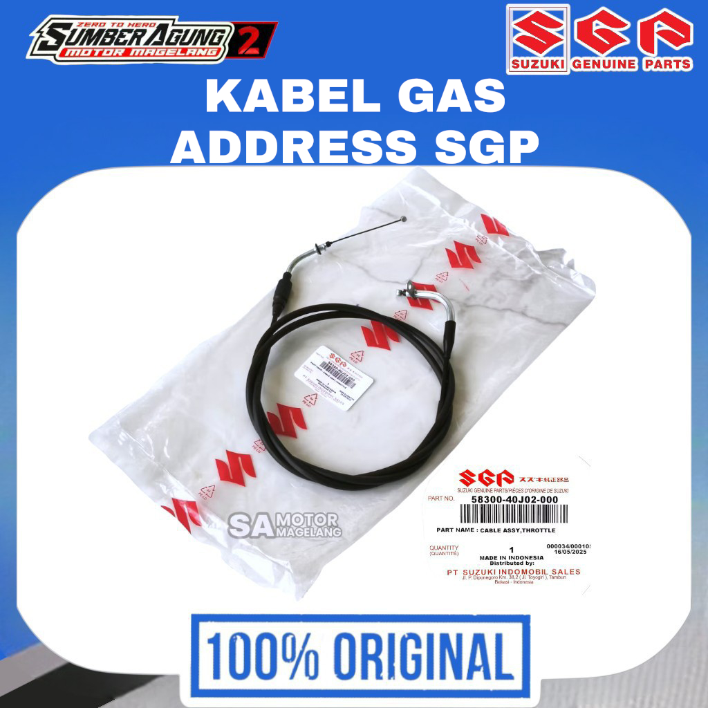 KABEL GAS SUZUKI ADDRESS ORIGINAL SGP
