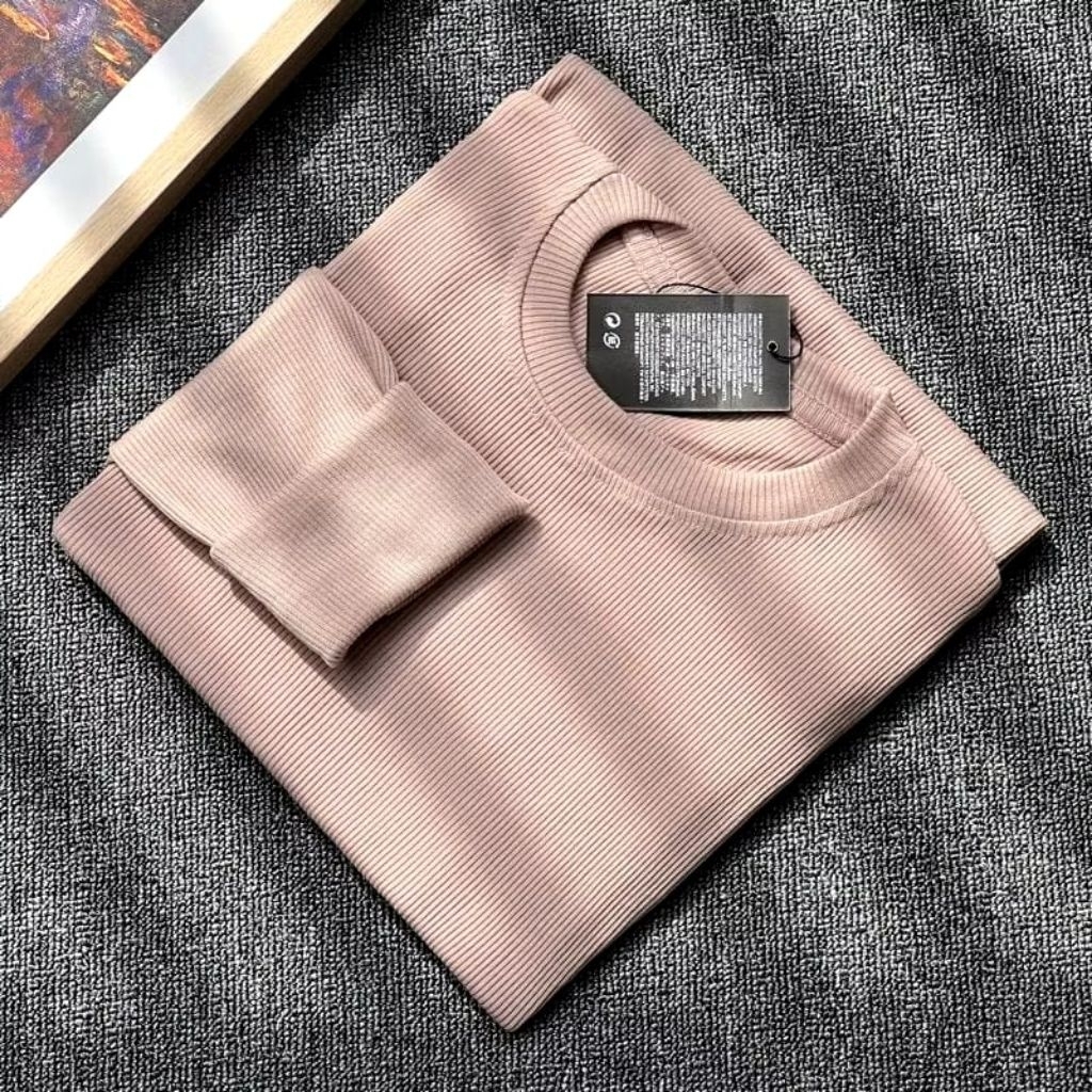 KAOS RIB PREMIUM LENGAN PANJANG WANITA / KAOS RIB TEBAL PREMIUM (COD