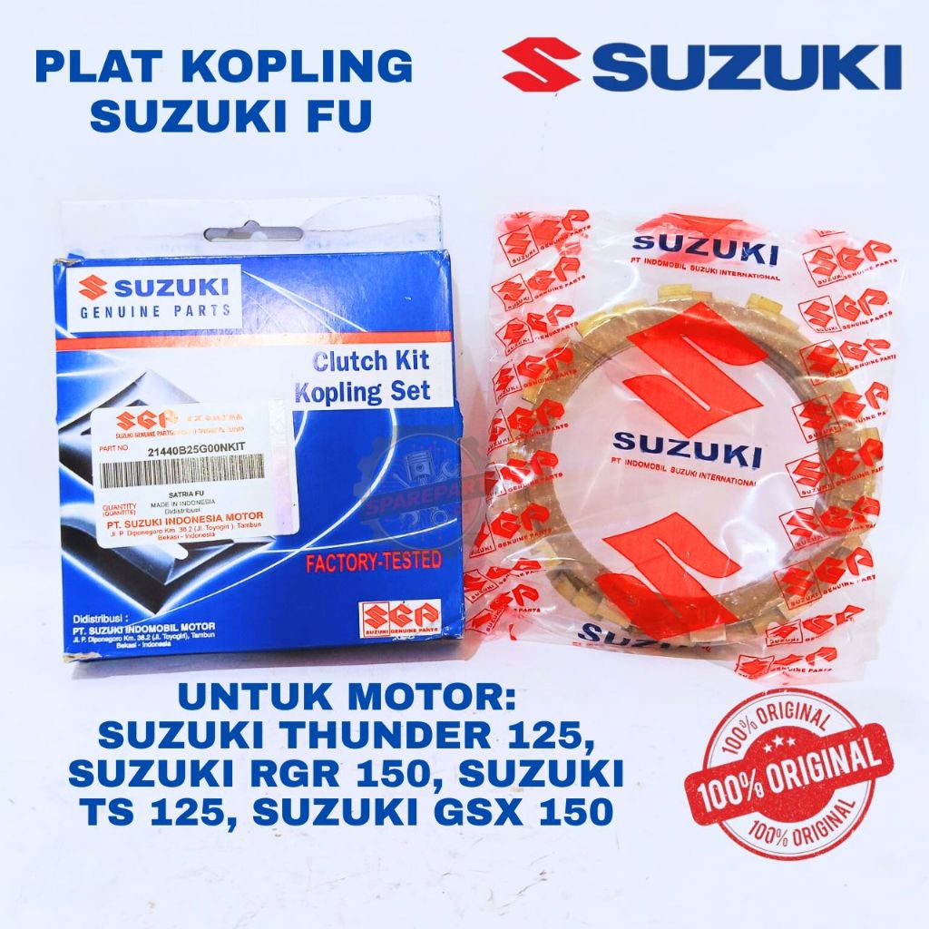 PLAT KOPLING ORIGINAL SUZUKI FU, PLAT KOPLING SUZUKI  THUNDER 125, SUZUKI RGR 150, SUZUKI TS 125, SU