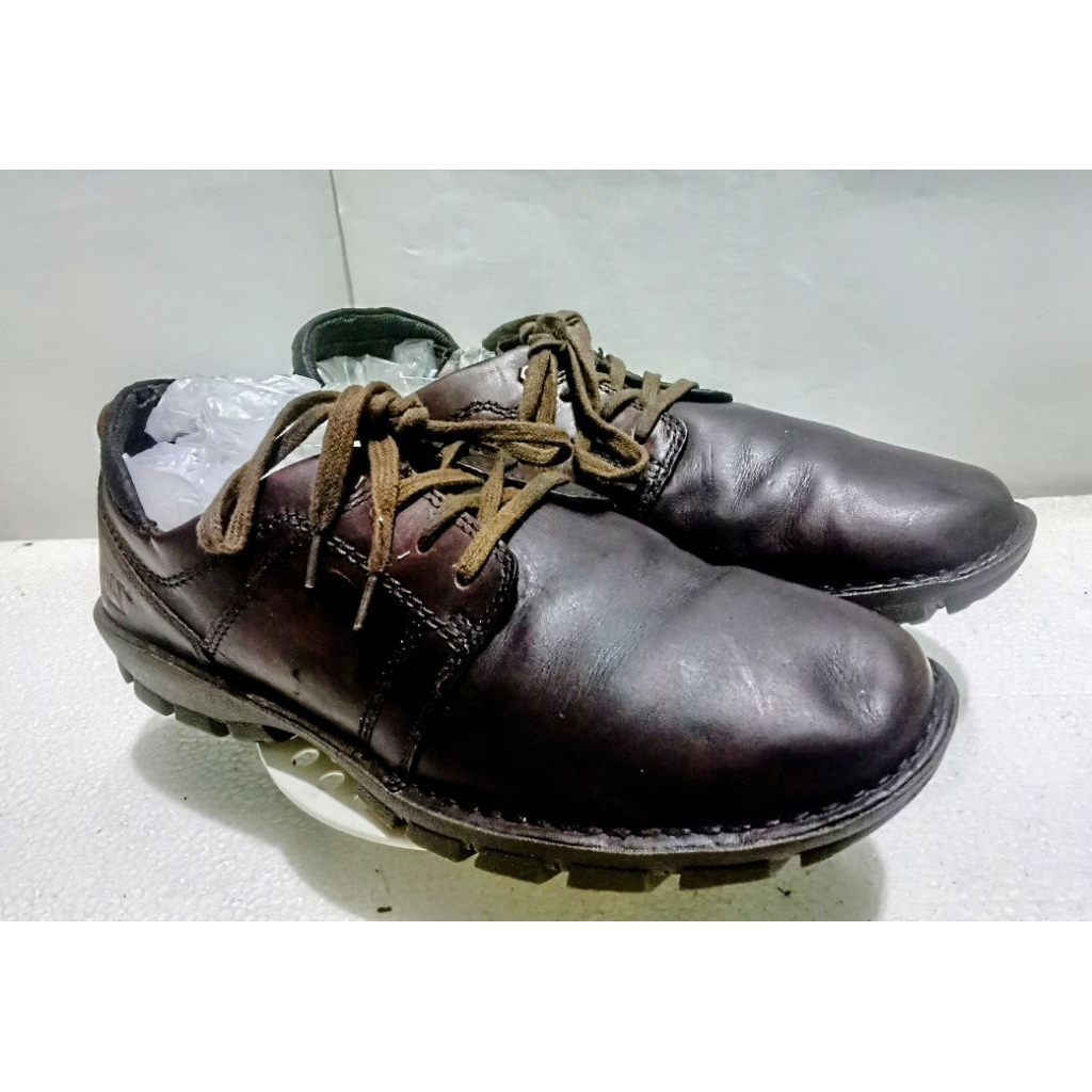 Caterpillar - Sepatu Pria Elegan Trend Keren Kekinian Casual Kulit Import Original
