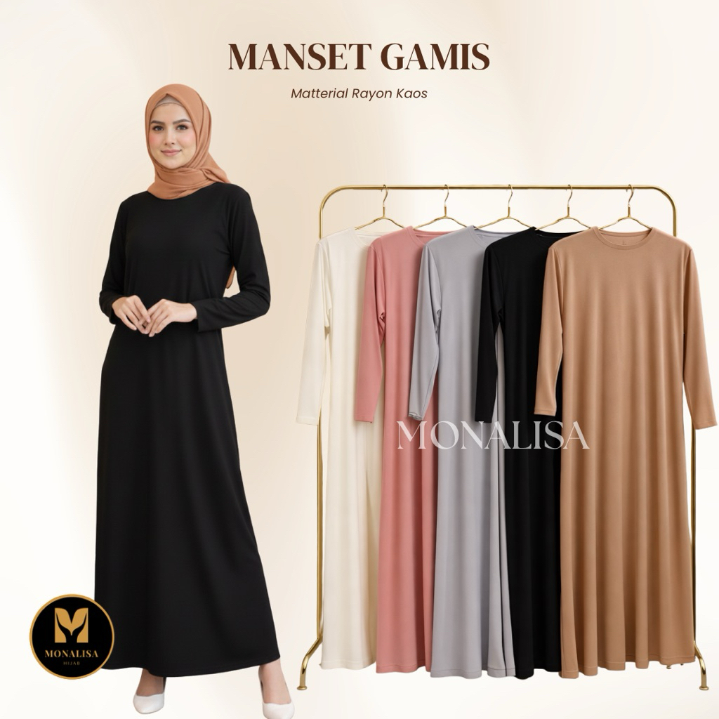 Baju Manset Gamis Lengan Panjang Wanita | Manset Gamis