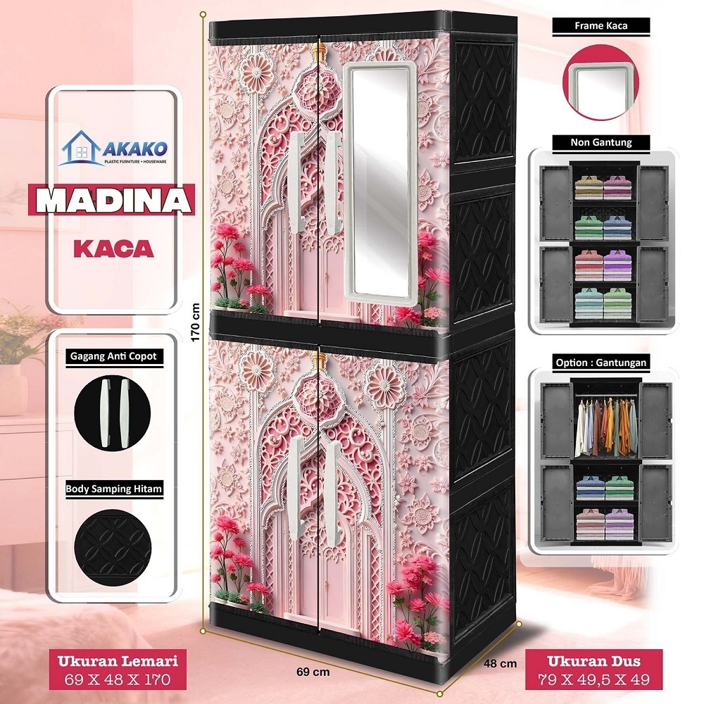 LEMARI PAKAIAN AKAKO LP2P VIP JUMBO BATIK