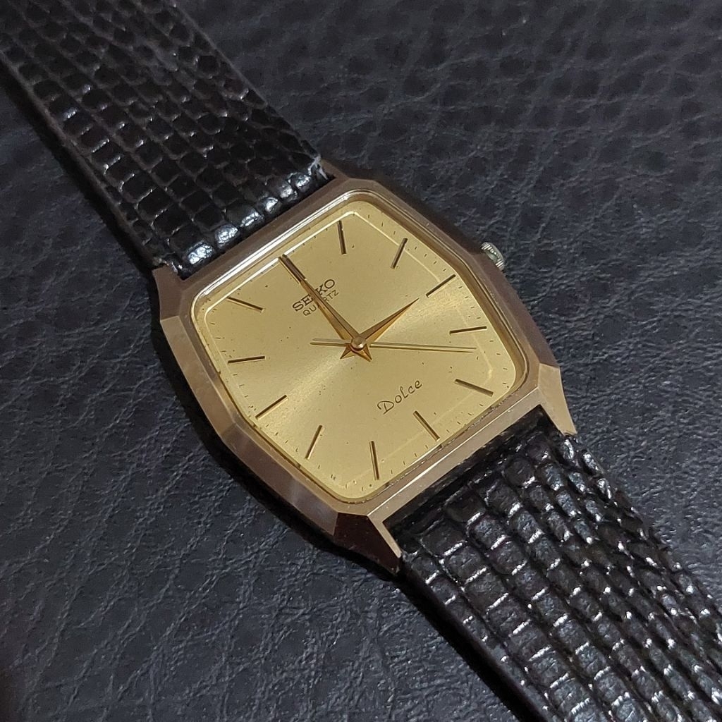 Seiko Dolce Tank NSAG Case Circa 1982's Vintage Watch Original