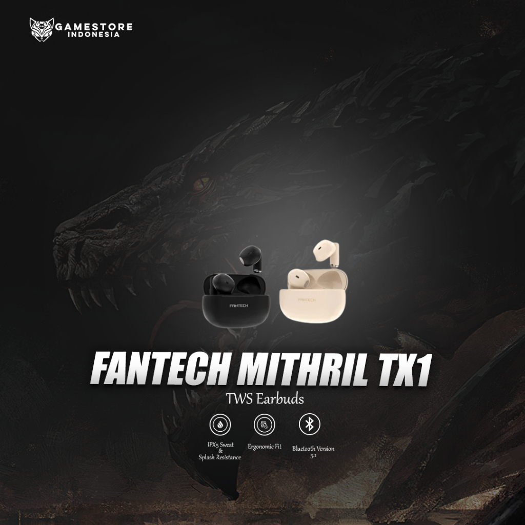 TWS True Wireless Bluetooth Fantech Mithril TX1 Lite IPX5 Earphone Earbuds