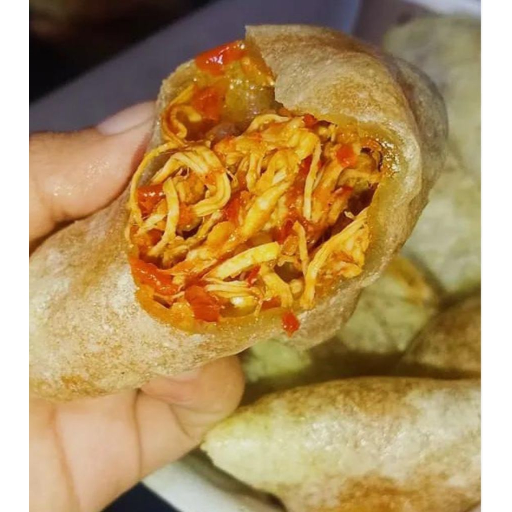 Cireng isi Ayam Suwir pedas kemasan vacum isi 5 free chili oil