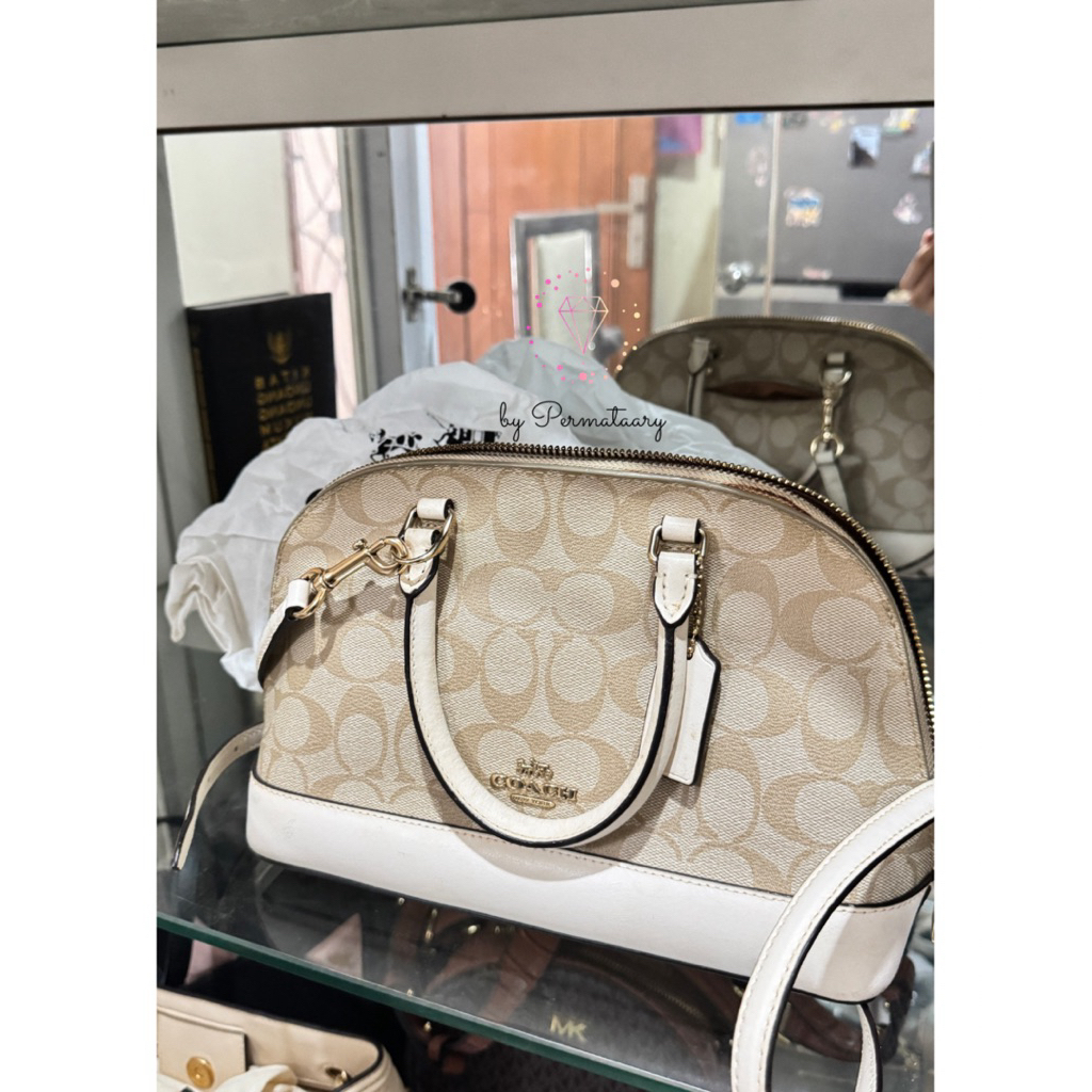 ORIGINAL 100% COACH Mini Sierra Khaki Chalk
