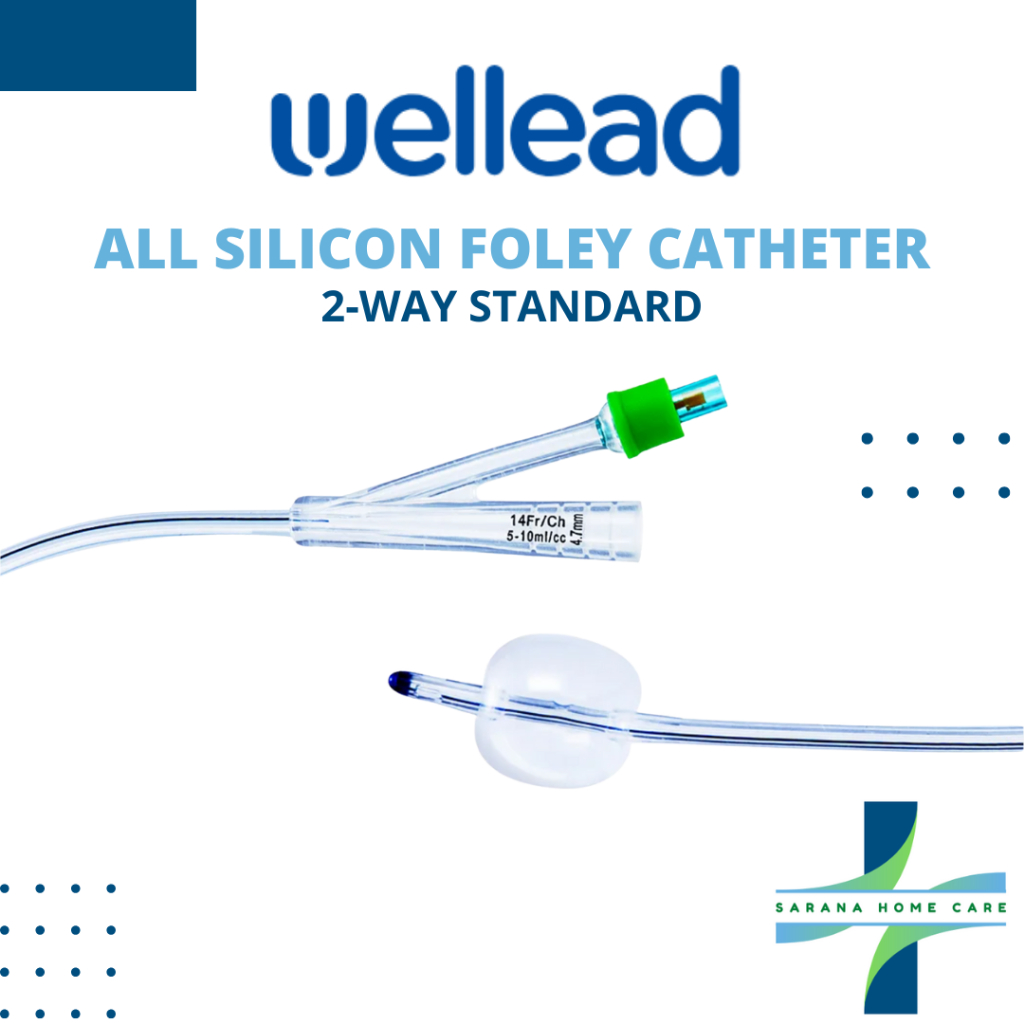 Foley Catheter silikon wellead/ kateter silikon steril / alat bantu kencing
