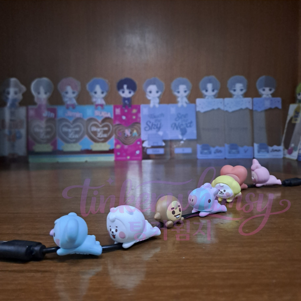 BTS BT21 HUGCOT MASCOT CABLE BITES BITE PROTECTOR GACHA GASHAPON JAPAN OFFICIAL RARE