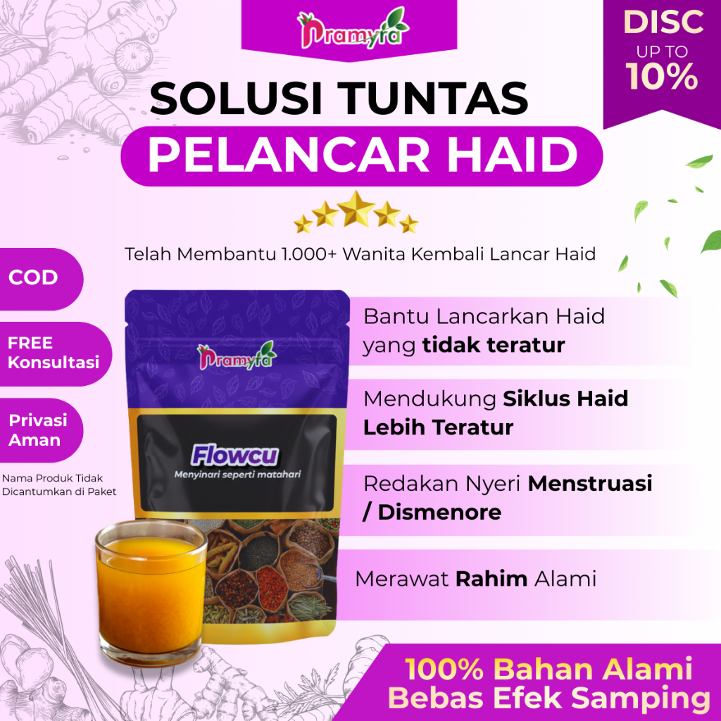 Obat Telat Datang Bulan Pelancar Haid Telat Haid Tidak Teratur  GANTARI RAMUANKU JSR