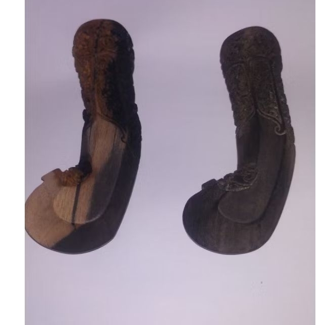 Deder Keris Surakarta ukir 3d kayu Eboni