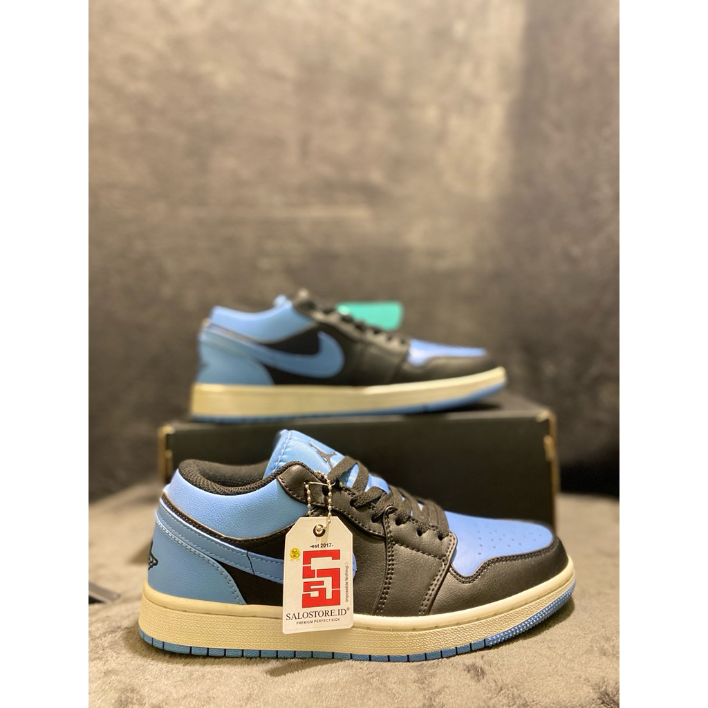Aj 1 Low university blue sepatu casual pria keinian