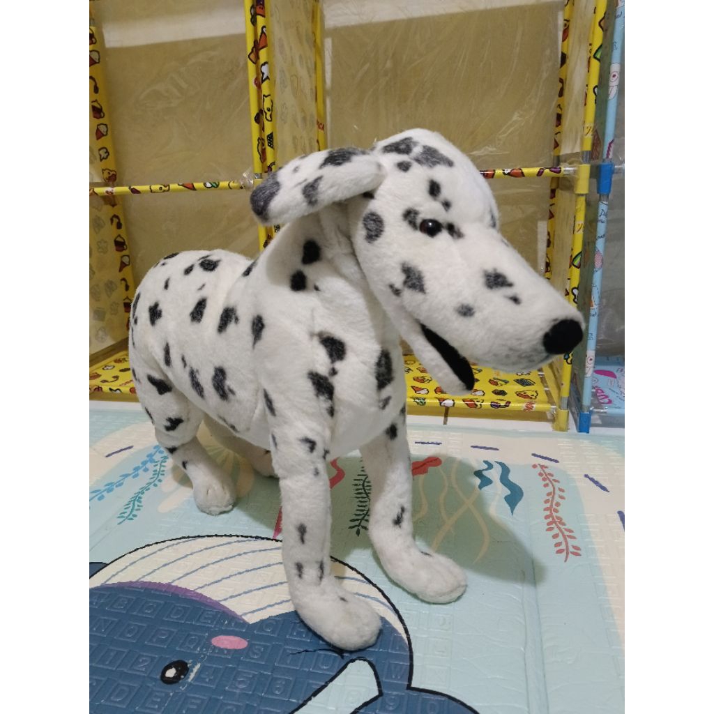 BONEKA HEWAN MIRIP ASLI ANJING DALMATIAN DALMASIA ARTIKULASI