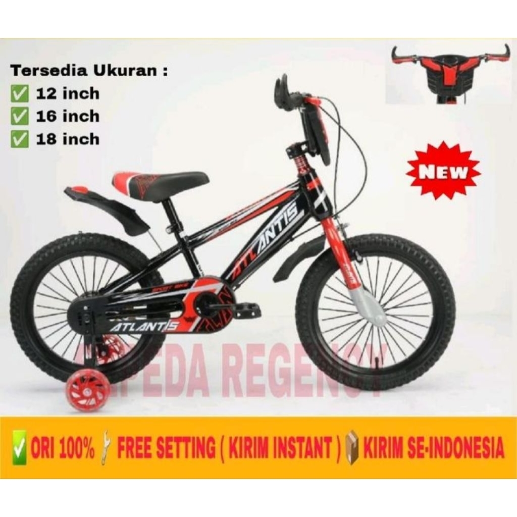 Sepeda Anak BMX Atlantis 209 12Inch Tameng musik