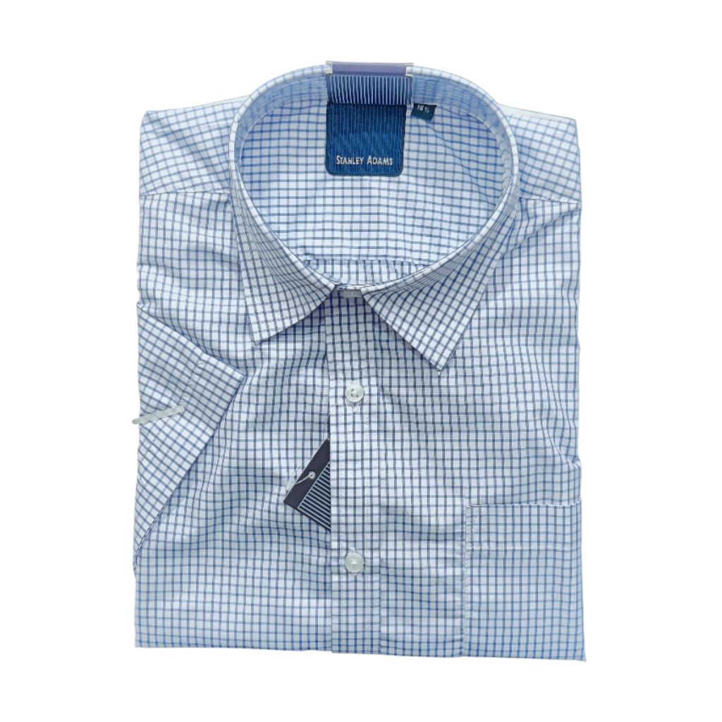 Kemeja Pria Stanley Adam Original Kerja Kantor Formal Lengan Pendek