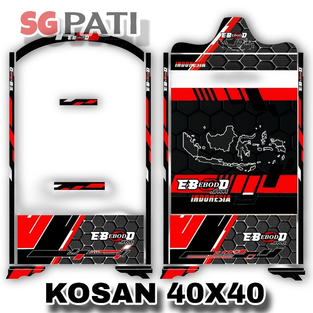 STIKER DECAL SANGKAR KOSAN UKURAN 40X40