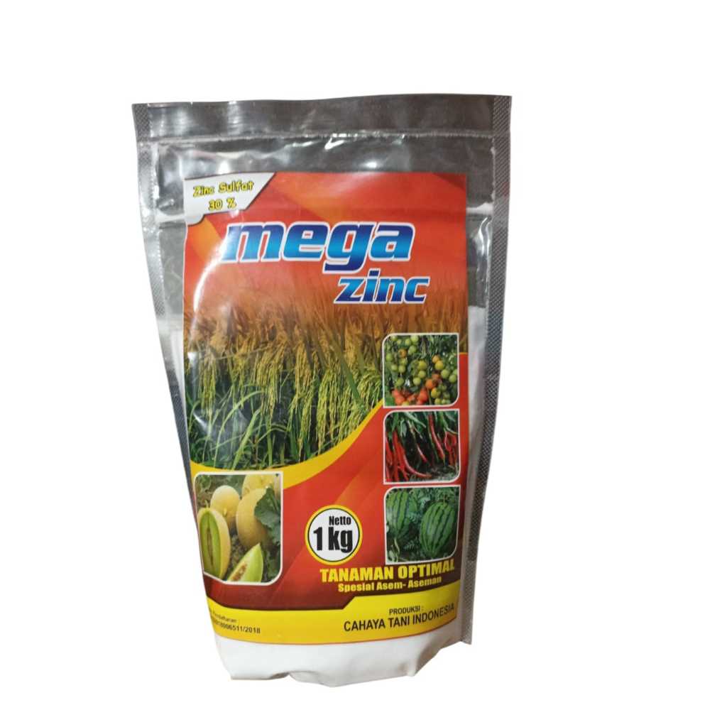 Pupuk Mega Zinc / Pupuk Zinc Sulfate 1kg Mengatasi Tanah Asam Aseman & Imunitas Tanaman