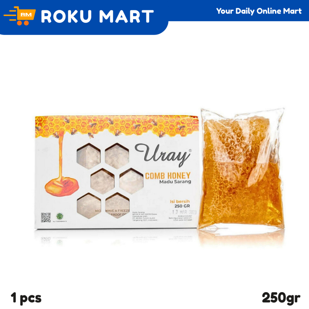URAY Comb Honey 250 g / MADU URAY COMB HONEY MADU SARANG 250 Gr