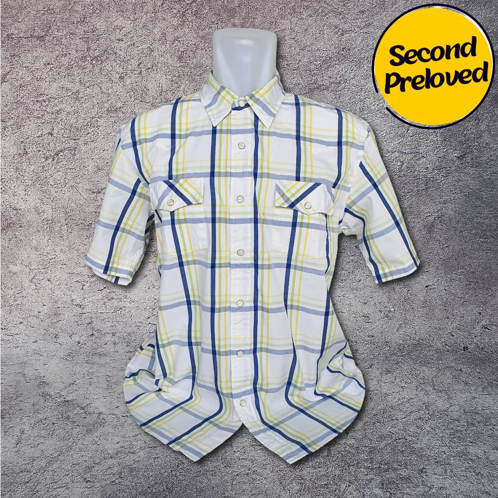 Baju Kemeja GIORDANO - Size XL sd XXL / Lebar Dada 58 cm - Original - Second