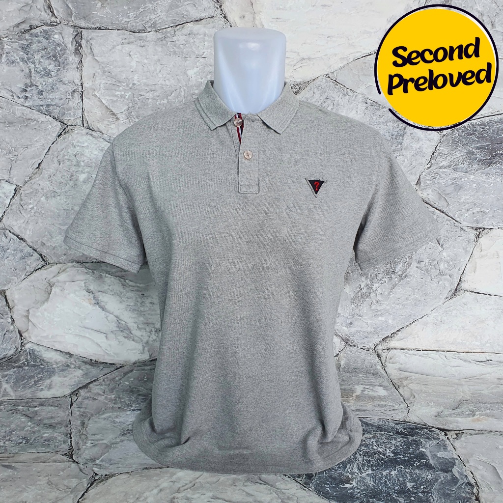 Baju Kaos Polo GUESS - Size L / LD 54 cm - Original - Used