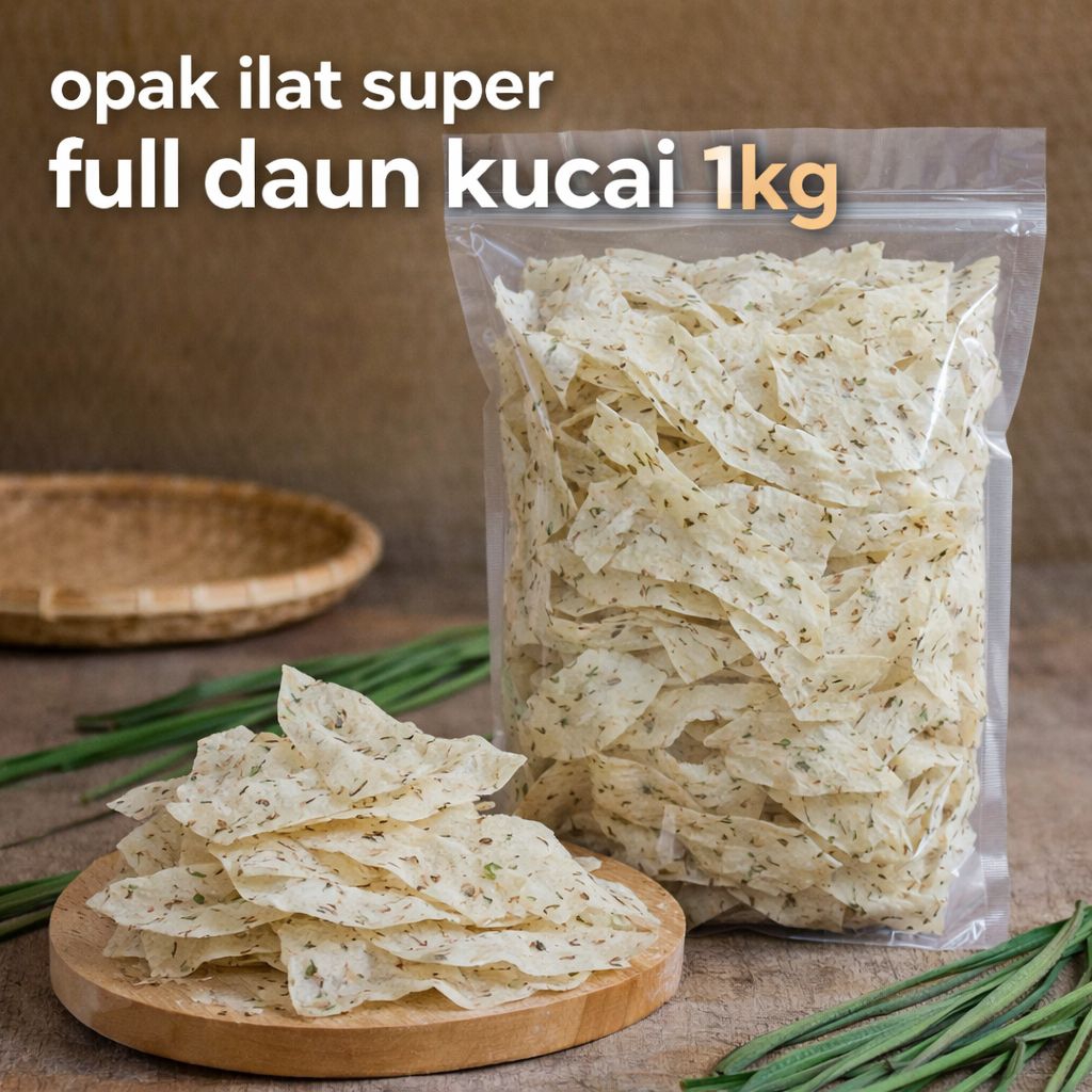opak ilat super full daun kucai 1kg opak ilat/opak lidah mentah khas wonosobo