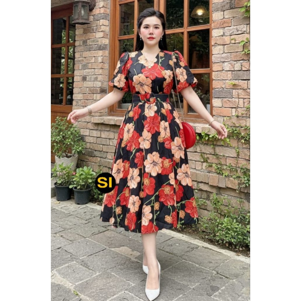 Dress Katun Bunga BKK
