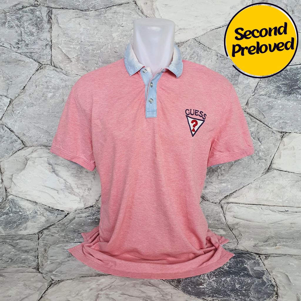 Baju Kaos Polo GUESS - Size L sd XL / LD 55 cm - Original - Used